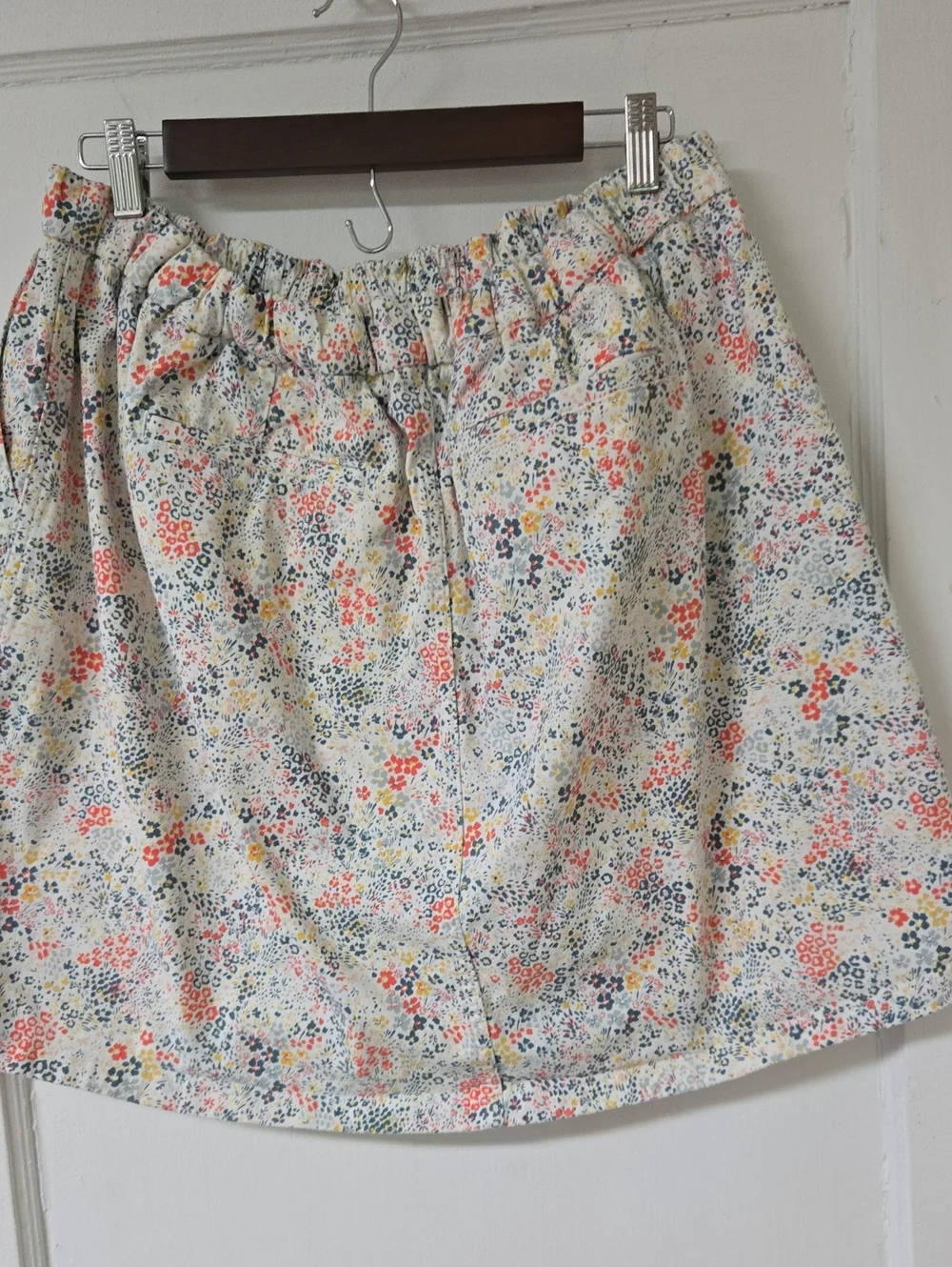Lands End Floral Print Elastic Waist Skort Size 22
